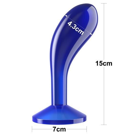 Масажер простати - Flawless Clear Prostate Plug 6" Blue sexstyle | Зображення 2