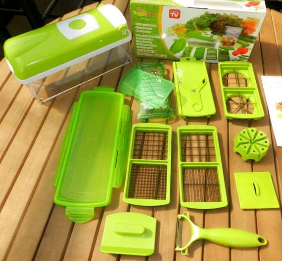 Мультислайсер Nicer Dicer Plus овочерізка механічна терка з насадкою для дрібних кубиків - 8828 | Зображення 4