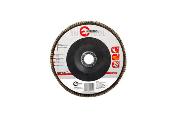 Круг лепестковый торцевой Intertool - 180 мм Р36 (BT-0223) | Зображення 2