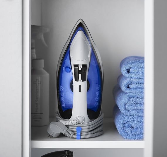Праска Russell Hobbs Easy Store Pro, 2400Вт, 320мл, паровий удар -180гр, постійна пара - 45гр, зберігання шнура, керам. підошва, біло-синій (26730-56) | Зображення 9