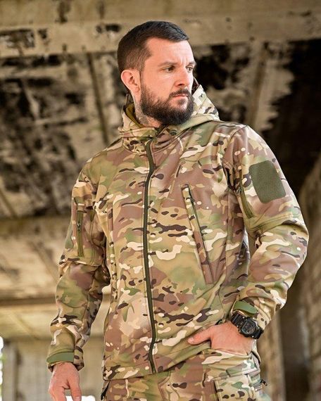 Демісезонна куртка софтшел TENNESI мультикам ПП7972