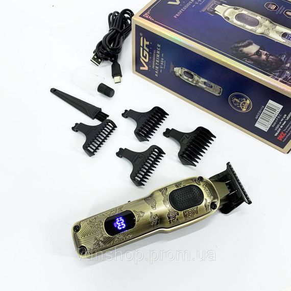 Електрична машинка для стрижки з насадками VGR, Професійна машинка для стрижки волосся голови UN-74 | Зображення 6