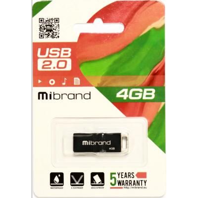 USB флеш накопичувач Mibrand 4GB Сhameleon Black USB 2.0 (MI2.0/CH4U6B) (MI2.0/CH4U6B) | Зображення 1