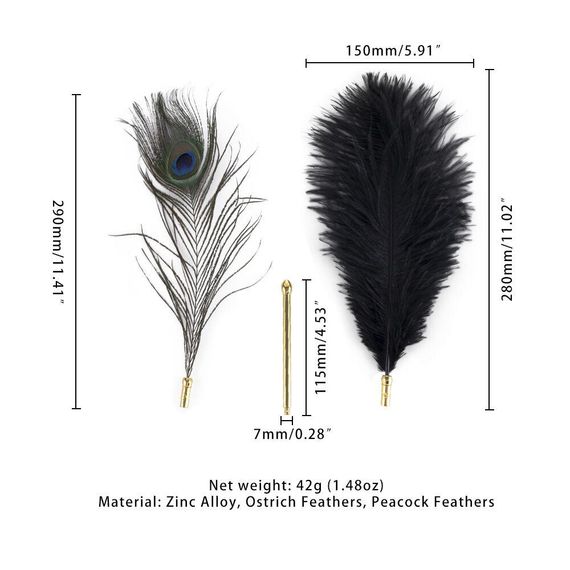Щекоталка LOCKINK SEVANDA Natural Peacock Flirting Feather Tickler, перо павлина Sex Aura | Зображення 4