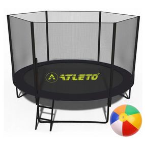 Батут детский Atleto 312 см с защитной сеткой и лестницей для дома и дачи 42400583