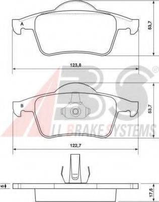 Колодка гальм. диск. VOLVO S60S80V70 задн. (вир-во ABS) A.B.S. 37098 на VOLVO V70   (LV)