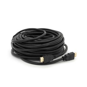 Кабель Merlion HDMI-HDMI HIGH SPEED 15m, v1.4, OD-7.5mm, круглый Black, Q32