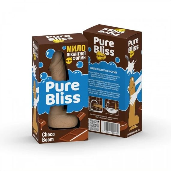 Мило у формі пеніса Pure Bliss Choco Boom з ароматом шоколаду, бежеве, 15 см Sex Aura | Зображення 1