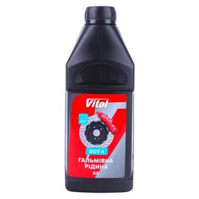 Рідина гальмівна "DOT-4" ТМ VITOL (тара: 0,9л; пе)