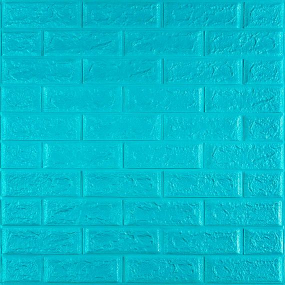 3D панель самоклеюча 700х770х5мм цегла Бірюза (002-5) SW-00000084