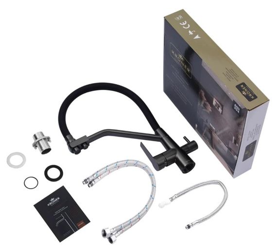 Змішувач для кухні з підключенням до фільтра Kroner KRP Edelstahl Klassisch - PVD03817BLK (CV031898) | Зображення 2
