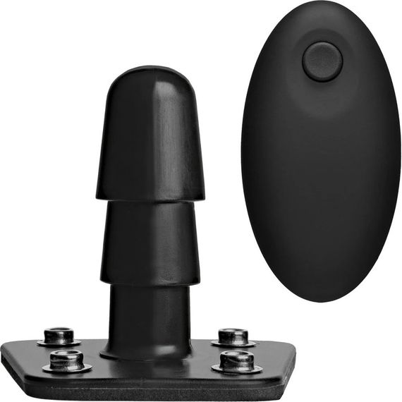 Страпон с вибрирующим адаптером G-Spot Vibrating Pleasure Set с дистанционным пультом, черный Sex Aura | Зображення 5