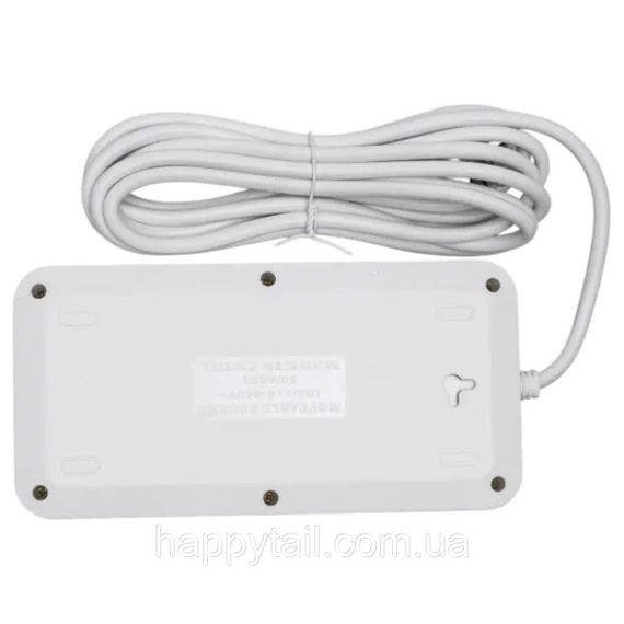 Мережевий фільтр-подовжувач 5 розеток 4xUSB-A 1xUSB-C 3м білий HP-5-49 | Зображення 4
