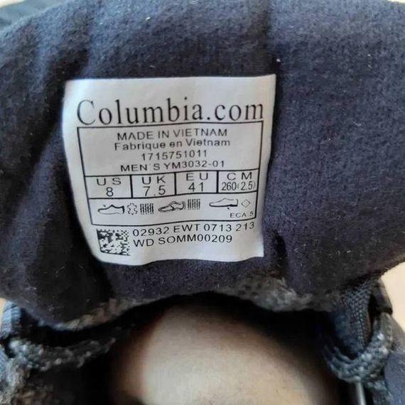 Термо кросівки  Goge-Tex waterproof Columbia чорні | Зображення 7