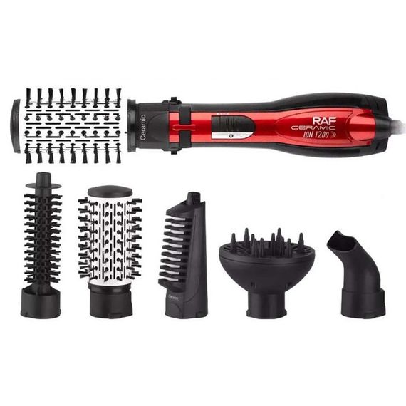 Фен стайлер RAF R.416 5в1 щітка гребінець для сушіння укладання волосся KJ-801 1200 Вт | Зображення 2