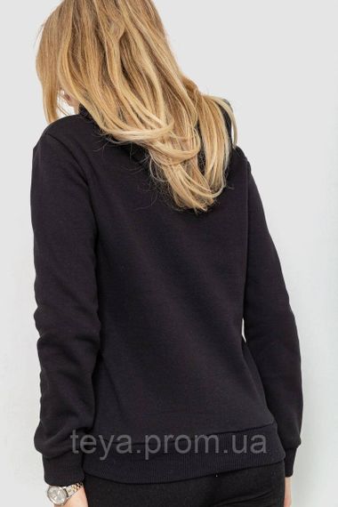 Худі жіноче двонитка на флісі, колір чорний, розміри S, M, L, XL, L, XXL FA_008381 | Зображення 3