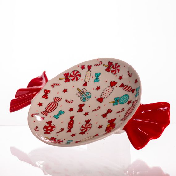 Новорічна тарілка з порцеляни Merry Christmas Ø15.5 см тарілка для десертів тарілки різдвяні CR-1-24 | Зображення 1