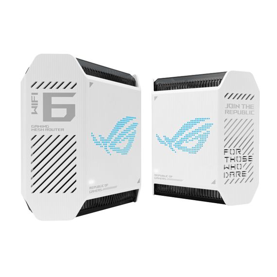 Маршрутизатор ASUS ROG Rapture GT6 2PK white AX10000 3xGE LAN 1x2.5GE WAN 1xUSB 3.2 g1 WPA3 OFDMA MESH (90IG07F0-MU9A40)