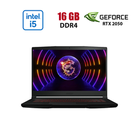 Ігровий ноутбук MSI GF63 Thin 12UCX-1071XUA / 15.6" (1920x1080) IPS / Intel Core i5-12450H (8 (12) ядер по 3.3 - 4.4 GHz) / 16 GB DDR4 / 512 GB SSD / nVidia GeForce RTX 2050, 4 GB GDDR6, 64-bit / WebCam б/в