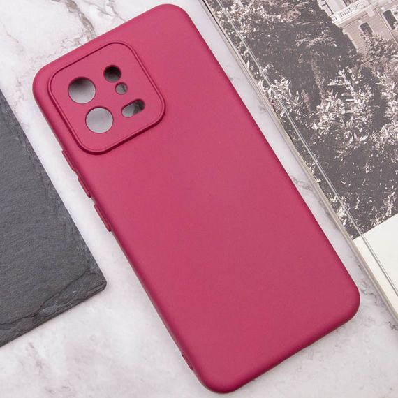Чехол Silicone Cover Lakshmi Full Camera (A) для Xiaomi 13 Full camera, Бордовый / Marsala | Зображення 5