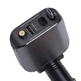 Автомобильное зарядное устройство LED-проекция, с быстрой зарядкой и выдвижным кабелем Type-C HP-E1