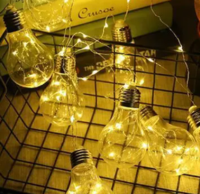 Гирлянда Уличная Прозрачные лампочки Walesberg 3м 200 miniLED 10 лампочек цвет Теплый белый