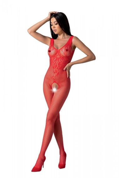 Бодістокінг з крилами Passion BS098 One Size, red, середня сітка, відкритий доступ Sex Aura