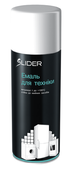 Емаль аерозольна для побутової техніки Lider 400 мл Білий