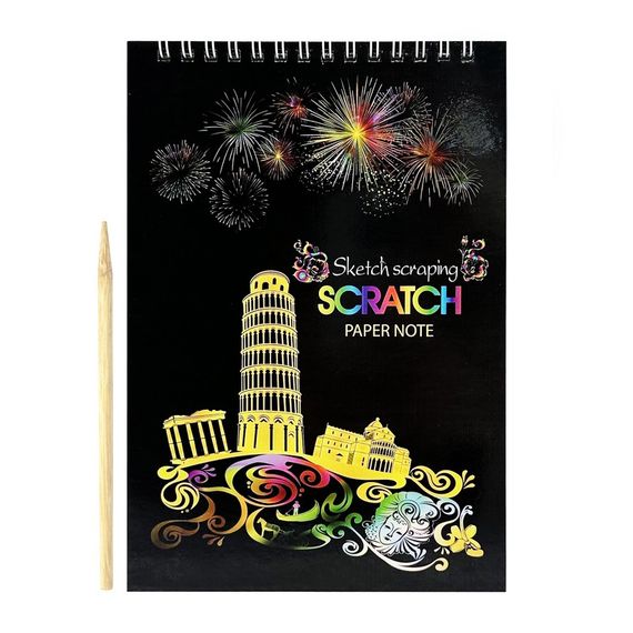 Скретчбук "Europe" 20-0915-WH-1 на спирали, 10 листов, 14х20 см