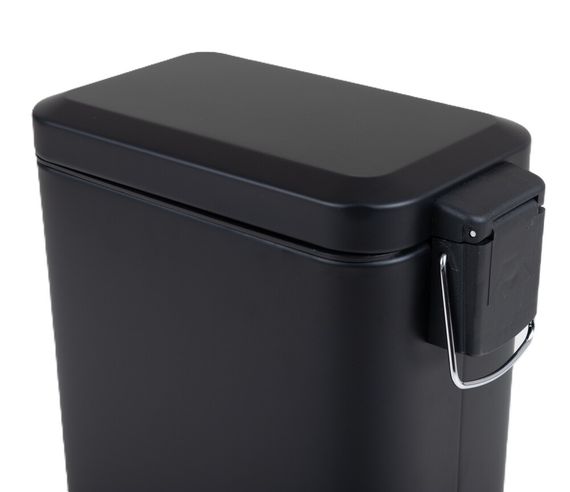 Відро для сміття з плавним закриттям прямокутне ZERIX SANSA-TC0105 BLACK 5 л (колір чорний) (ZX5894) | Зображення 6