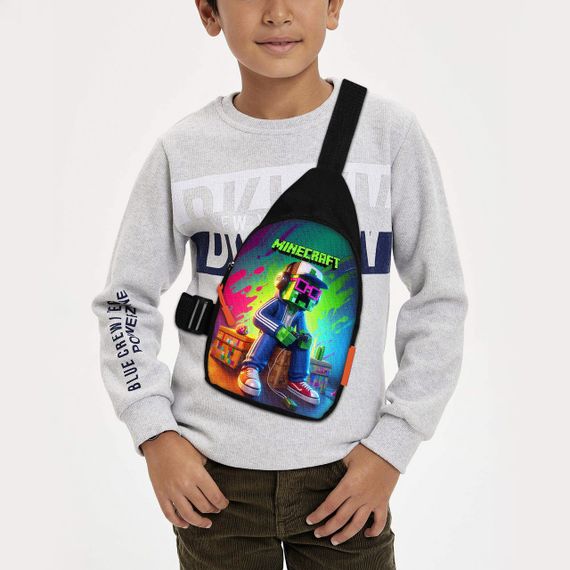 Сумка через плечо детская Minecraft Крипер 29х17 см сумка слинг для мальчика (02107)
