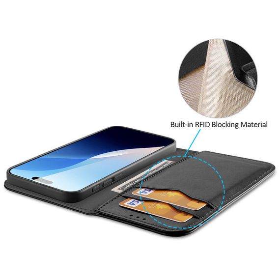 Чехол-книжка Dux Ducis Hivo для Apple iPhone 16 (6.1") Black | Зображення 2