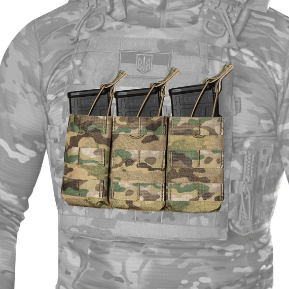 Підсумок потрійний під магазини AK/AR Multicam (8578) | Зображення 2