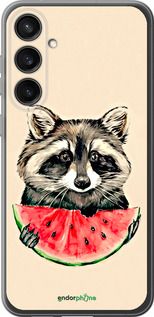 Чохол на Samsung Galaxy S23 FE Єнотик з кавуном "4605u-3136-2448"