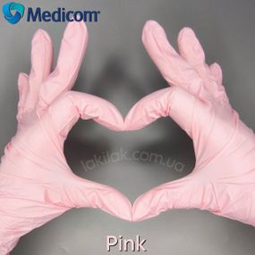 Перчатки нитриловые Medicom Pink размер M 3,8гр (розовые) 100 шт