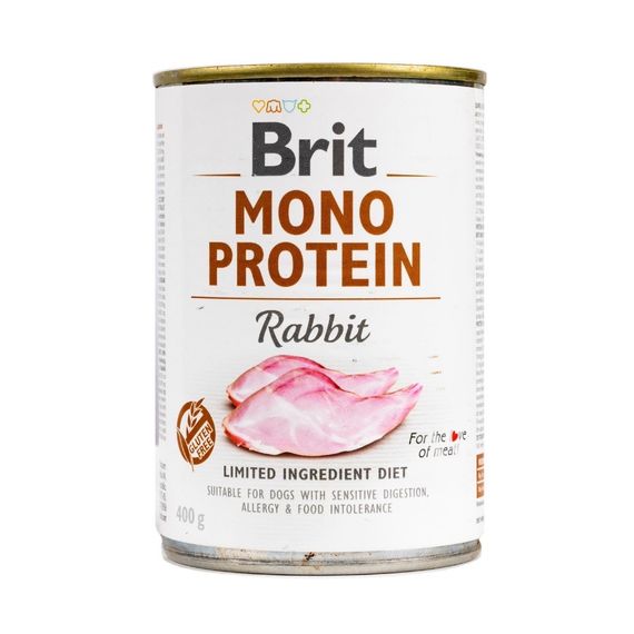 Brit Mono Protein Dog Rabbit вологий корм з кроликом для собак, 400 гр