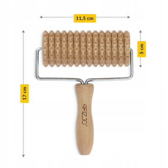 Масажний ролик для тіла 4FIZJO ручний, дерев'яний 4FJ0646 (P-5905973400251) | Зображення 4