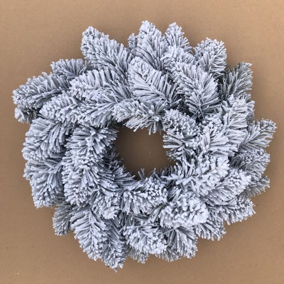 Вінок новорічний різдвяний Elegant зі штучної хвої d-40 см засніжений