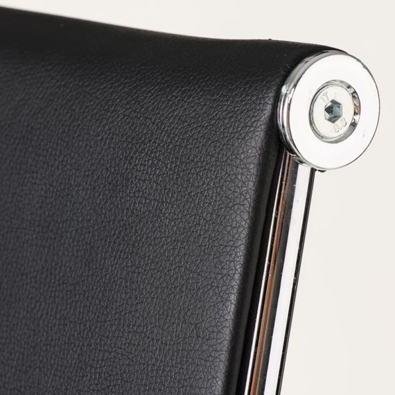Супертонке офісне крісло для персоналу SOLANO 6 (Солоно) Artleather BLACK у чорному шкірозаміннику | Зображення 6