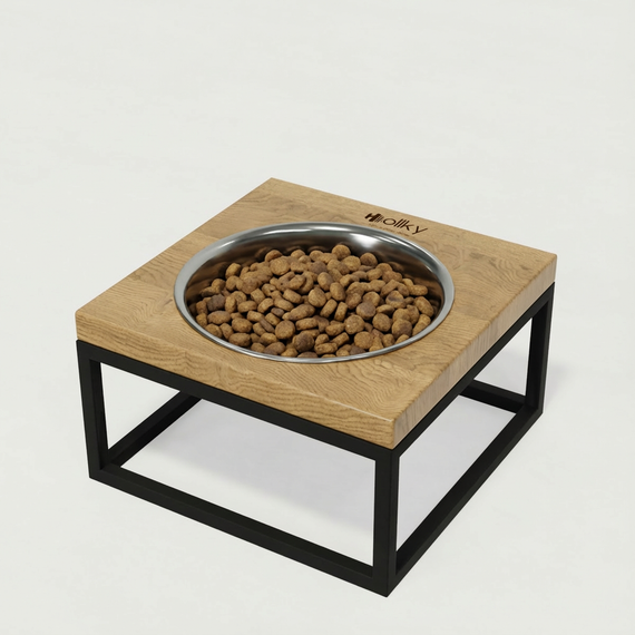 Миска на подставке для кошек и средних собак Hollky Base Solo M (1 × 0,8 л) Solo M-212110-BLNT