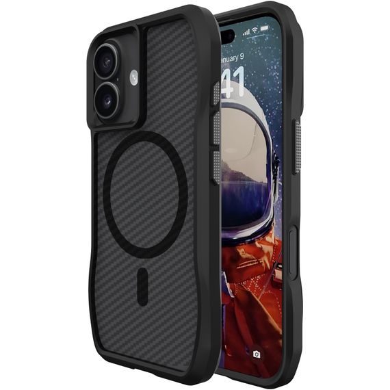Чохол TPU Space Octagon with Magnetic Fit для Apple iPhone 17 (6.3") Carbon Black | Зображення 1