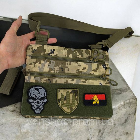 Нагрудна сумка розвантаження, Чоловіча тактична сумка барсетка через плече маленька брезентова XY-49 | Зображення 7