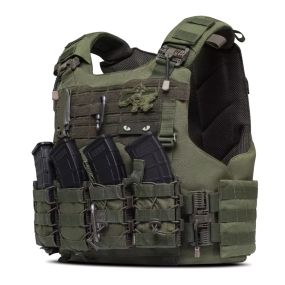 Плитоноска IBV Ukrarmor аналог IOTV, бронежилет-носій Cordura 1000 MOLLE, військова плитоноска ЗСУ, страйкбол, колір Олива