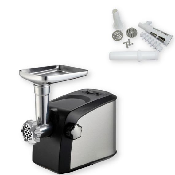 Електром'ясорубка соковитискач Mellov RB 673a реверс 3000Вт нержавіюча сталь/чорний (RB 673a_1518)