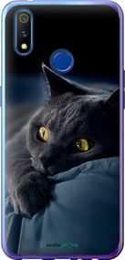 Чохол на Realme 3 Pro Димчастий кіт "825u-1863-2448"