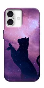 Чохол з картинкою Кіт та метелик для Apple iPhone 16 (6.1")