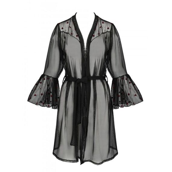 Повітряний пеньюар Passion LOVELIA PEIGNOIR L/XL, black | Зображення 4
