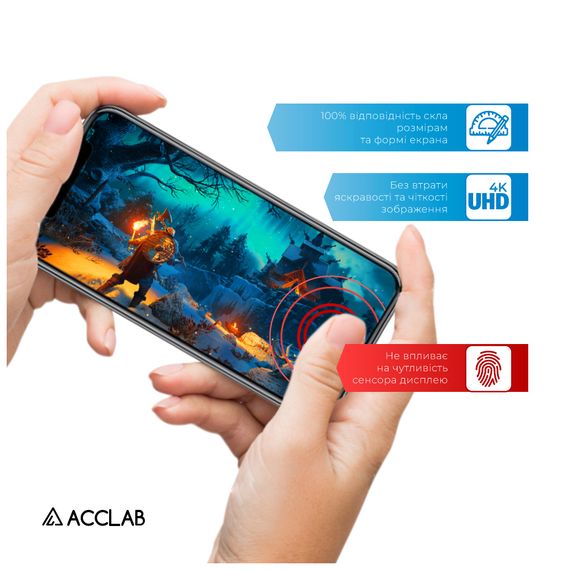 Скло захисне ACCLAB Full Glue Apple iPhone 16 Pro Black (1283126593277) | Зображення 5