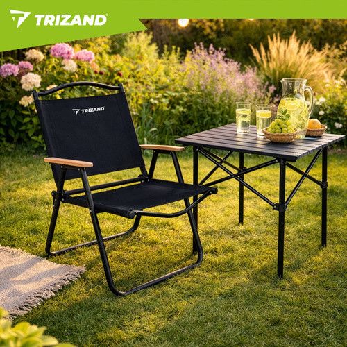 Садовий стілець 54x56x79 см чорний Trizand 27552 | Зображення 8