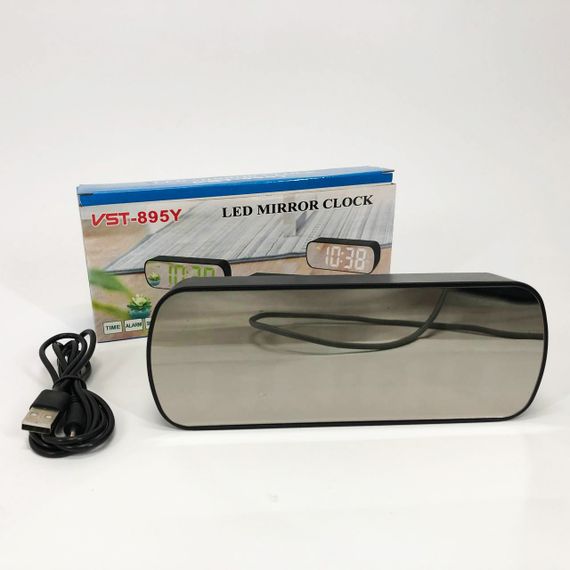 Годинник мережевий електронний світловий настільний, Електронний настільний годинник digital ZG-64 | Зображення 2